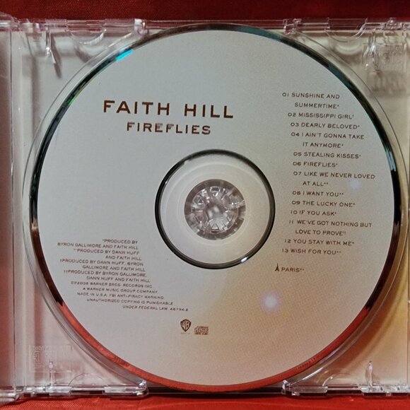 Faith Hill – Fireflies (2005) Previously Owned CD - Picture 3 of 4